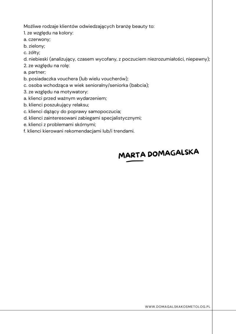 Anatomia klienta Med&Beauty